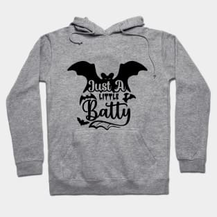 halloween design just little batly text art Hoodie